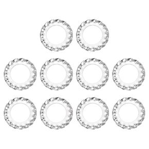 uxcell M10 50Pcs External Tooth Star Lock Washers, 304 Stainless Steel Tooth Locking Ring Washers Quick Speed Star Nut Locking Fastener, Silver