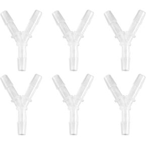 Oxygen Y Connector for Oxygen Tubing, Y Splitter for Respiratory Oxygen Tube (6 Pack)