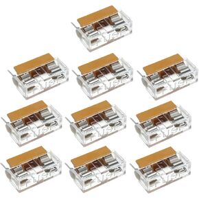 Heyiarbeit Fuse PCB Panel Mount Holder Case 5 X 20mm Double Terminal Fuse Box 10 Pcs