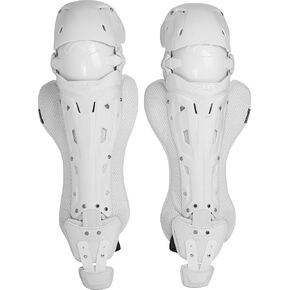 Rawlings | MACH Catcher's Leg Guards | Baseball | Intermediate | White/White