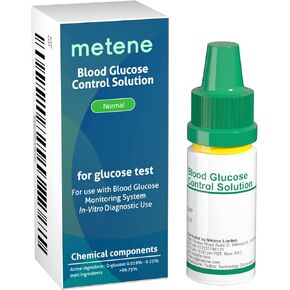 Metene TD-4116 Control Solution, Level 2, Used with metene TD-4116 Blood Glucose Monitor Kit