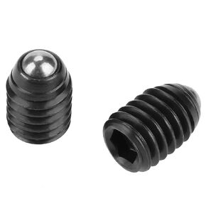 10Pcs M6 Screw Thread Hex, Vis Ressort Ball Detent Socket Carbon Steel Ball Spring Plungers Set (M6*10) (M6*8(10PCS))