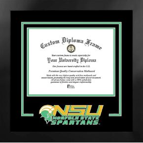 Campus Images NCAA Norfolk State Spartans Unisex Spirit Diploma Manhattan Black Frame with Bonus Lithograph, Black, One Size