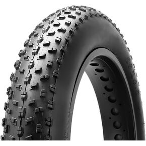 MOHEGIA Fat Bike Tire: 20x4.0/26x4.0 inch Fat Tire,High-Performance and All-Terrain Folding Replacement MTB Bicycle Tire with Street or Trail Riding