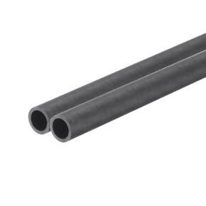 MECCANIXITY 4 Pcs Carbon Fiber Tube 10 x 12 x 300mm Matte Surface Rod 3K Roll Wrapped Pure Carbon Round Tubing for RC Airplane Multicopter