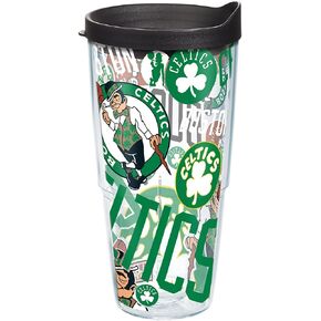 Tervis Plastic Made in USA Double Walled NBA Boston Celtics Insulated Tumbler Cup Keeps Drinks Cold & Hot, 16oz, All Over