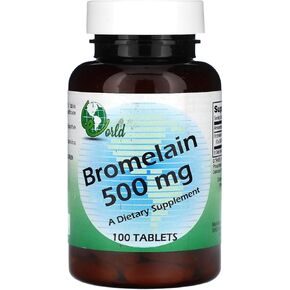 World Organic Bromelain - 500 Mg - 100 Capsules