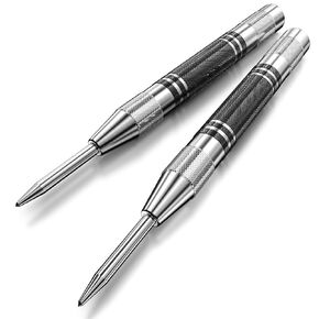 2 Pcs Premium Automatic Center Punch, 5 Inches Spring Loaded Center Punch with Adjustable, Metal Center Punch Work Exactly for Metal, Wood, Steel, Aluminum, Copper and More