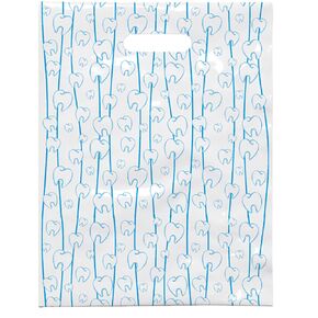 Flossing Molars Dental Giveaway Bags, 9" x 12", 100 Pack