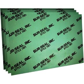 Sterling Seal GS700106330X30x4 Green Aramid Fibers/NBR 7001 Non-Asbestos Compressed Sheet, 30" Length, 30" Width, 0.063" Thick (Pack of 4) in Kuwait