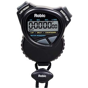 Robic Dual Stopwatch and Hi Precision Countdown Timer-Black