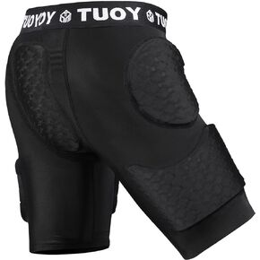 TUOY New Men's 5 Pad Football Girdle Hip Thigh Protector Protective Padding Padded Shorts (no Pocket)