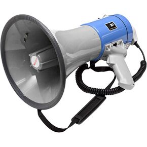 Seismic Audio Speakers Professional Transistor Megaphone, Large Bell Megaphone With Detachable Microphone, PA/DJ/Live Sound Use