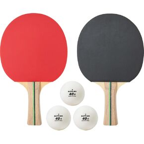 Midi Table Tennis Set - Ping Pong Set for Kids - Set includes Two Midi Size Rackets and Three Plastic 40+ Table Tennis Balls - Learning Table Tennis Sports Set