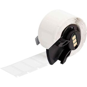 Brady PTL-20-483 TLS 2200 and TLS PC Link 2" Width x 1" Height, B-483 Ultra Aggressive Polyester, Gloss Finish White BradyBondz Label (100 per Roll)
