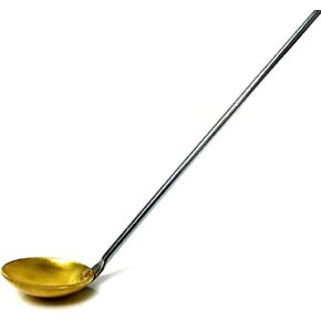 5pcs Heating Combustion Copper Spoon Brass Burning Spoon Micro Lab Spoon with Long Handle Scientific Laboratory Supplies Accessories