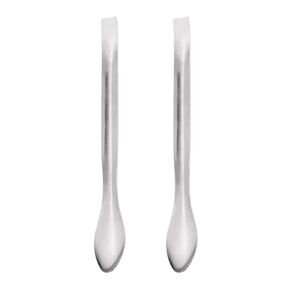YOKIVE 2 Pcs Micro Spoons, Mini Measuring Scoops with Single Head | Sampling Reagents, Great for Lab (Silver Tone, Stainless Steel, 5.51-Inch)