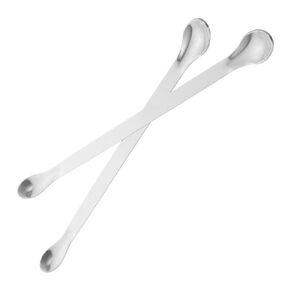 Baluue 2 Pcs Stainless Steel Weighing Spoon Sampling Spoon Micro Spatula Spoon Stainless Steel Experiment Sampling Scoop Mini Scoops Mixing Spoon Multifunction
