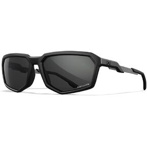 Wiley X WX Recon Sunglasses Safety Glasses for Men Shatterproof UV Eye Protection for Combat and Shooting Captivate Grey Lenses Matte Black Frames