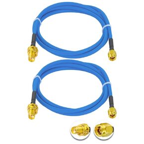 2PCS SMA Male to SMA Female RF Coaxial Cable 50 Ohm 12" /30CM RG402 SMA RF Coax Pigtail Cable