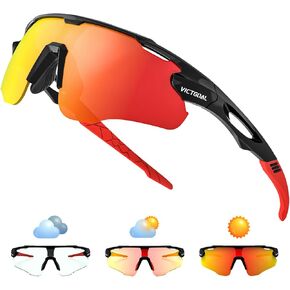 VICTGOAL Cycling Glasses Photochromic Sunglasses for Men Women TR90 Frame Glasses with UV Protection MTB Glasses for Cycling