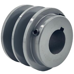 2BK28-1-1/8 Double Groove Fixed Bore V Belt Pulley,2.95 inch Outsid Dia,1 1/8 inch bore,V Belt Sheaves Cast Iron for A AX B BX 4L 5L V-Belts