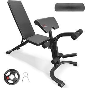 Multi-Functional Adjustable Weight Bench for Full Body Workout – Adjustable Strength Training Bench Roman Chair Adjustable Ab Sit up Bench Decline Bench Flat Bench