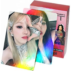 Gidle Laser Photocard 55pcs Gidle Heat Photocard Kpop Gidle Heat Album Card (G) I-DLE Post Card Gift for Fans Daughter (G) I-DLE Merch
