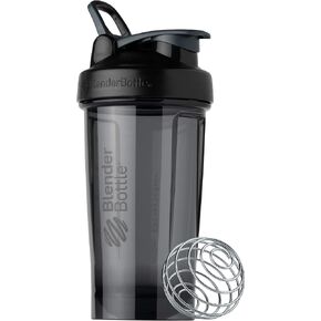 زجاجة شاكر من BlenderBottle سلسلة Pro مثالية لمخفوق البروتين وقبل التمرين، 24 أونصة، أسود