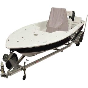 GOODSMANN 600 Denier Center Console Boat Cover Accessory Waterproof Boat Cover Weather Protection Trailerable Boat Cover Fits Models Up to 58'' Height, 45'' Length, 34'' Width 9921-0162-31