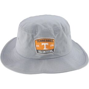 ZHATS Standard NCAA Officially Licensed Bucket Hat Patch Gray Switchback