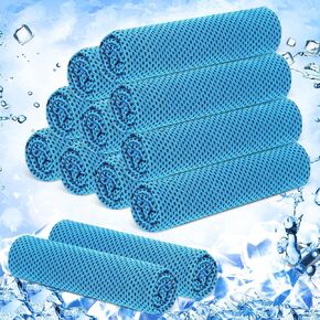 Hosuly 12 Pieces Cooling Towels for Hot Weather Soft Breathable Cold Towel Yoga Towels for Sweat, Sports, Workout, Fitness, Gym, Running, Travel Camping, 12 x 40 Inch (Assorted Colors) in Saudi Arabia
