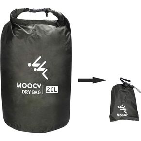 Waterproof Dry Bag - Fully Submersible 1pk or 3pk Ultra Lightweight Airtight Waterproof Bags - 5L, 20L and 50L Sizes -Roll Top Dry bags Dry Sack (Dark Green, 3 Pk - 5L, 20L,50L)