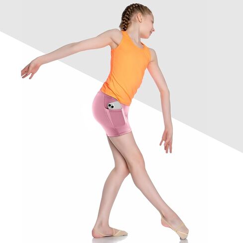 3 Pcs Volleyball Bike Shorts for Girls 4" Spandex Compression Shorts with Pocket for Athletic Gymnastics Running in Saudi Arabia
