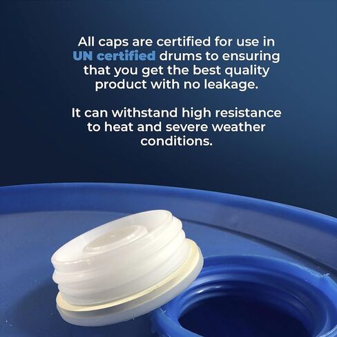 Bung Cap 2" Combo with Gasket for 55 Gallon Plastic Drums -12pc (6 Each Size Thread) Made in USA in Kuwait