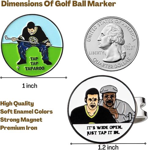 Golf Ball Marker with a Standard Magnetic Hat Clip, Funny Golf Ball Marker Hat Clip for Men Women, Premium Golf Gifts for Men Women, Golf Accessories for Golf Lovers in Saudi Arabia