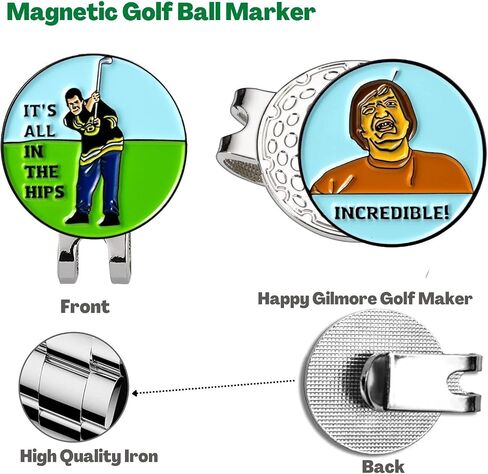 Golf Ball Marker with a Standard Magnetic Hat Clip, Funny Golf Ball Marker Hat Clip for Men Women, Premium Golf Gifts for Men Women, Golf Accessories for Golf Lovers in Saudi Arabia