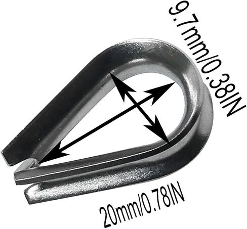 30 قطع الفولاذ المقاوم للصدأ الدجاج القلب الدائري الفولاذ المقاوم للصدأ كابل تلميح كم واقية مثلث الدائري الرباعية سلك حبل كوليت سلك حبل الملحقات M3 in Kuwait