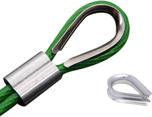 30 قطع الفولاذ المقاوم للصدأ الدجاج القلب الدائري الفولاذ المقاوم للصدأ كابل تلميح كم واقية مثلث الدائري الرباعية سلك حبل كوليت سلك حبل الملحقات M3 in Kuwait