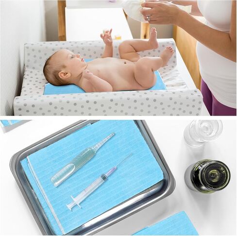 120 قطعة من مرايل الأسنان للاستعمال مرة واحدة، 3 مرايل مضادة للماء لطبيب الأسنان، مرايل أسنان زرقاء كبيرة مقاس 13 × 18 بوصة، مرايل للمريض للاستعمال مرة واحدة لإصلاح وشم الأسنان وتقليم الأظافر وتمديد الرموش in Kuwait