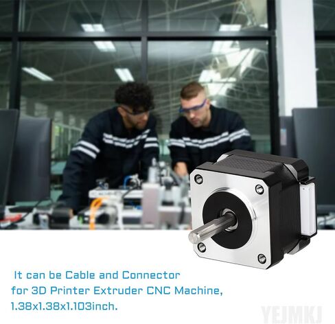 Nema 14 Stepper Motor 28MM Bipolar 1.2A 15Ncm/21.24oz.in 1.8deg 35 Motors 2 Phase 4 Wires Nema14 Step Motor with 1m Cable and Connector for 3D Printer Extruder CNC Machine, 1.38x1.38x1.103inch in Saudi Arabia