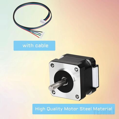 Nema 14 Stepper Motor 28MM Bipolar 1.2A 15Ncm/21.24oz.in 1.8deg 35 Motors 2 Phase 4 Wires Nema14 Step Motor with 1m Cable and Connector for 3D Printer Extruder CNC Machine, 1.38x1.38x1.103inch in Saudi Arabia