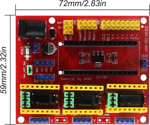 4pcs CNC Shield V4 Engraving Machine Compatible with Arduino Nano 3.0 / A4988 Driver Expansion Board Module for The 3D Printer DIY Kit in Saudi Arabia