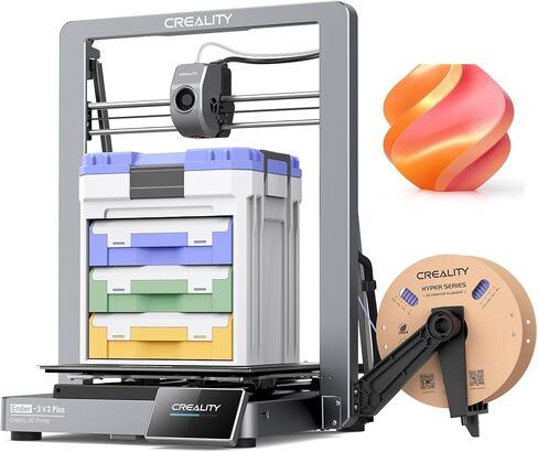 Creality Ender 3 V3 Plus 3D Printer,CoreXZ Speedy 600mm/s High Speed,Clog-free Extruder,Instant Cooling,Powerful Motors,Stable Rod,Smart Auto Calibration,Wifi,Creality Could,Large Print 300x300x330mm in Saudi Arabia