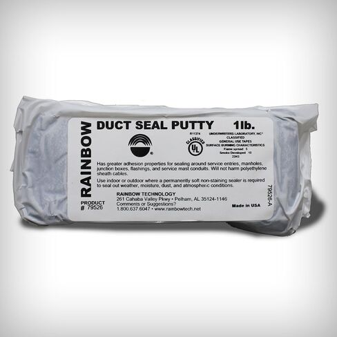Rainbow Duct Seal Putty, 1 lb Pack, Solid, Dark Gray in Saudi Arabia