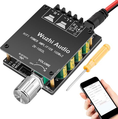 مكبر صوت صغير الحجم بلوتوث مكبر للصوت 2.0 2X100 واط 5 فولت-24 فولت وحدة مكبر كهربائي الصوت لتخزين مكبرات صوت المسرح المنزلي in Kuwait