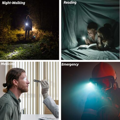 10 عبوات من مصابيح LED على شكل قلم، مصباح يدوي صغير محمول مزود بمشبك، مصباح جيب طبي من Penlight لفحص الممرضات والطوارئ in Kuwait