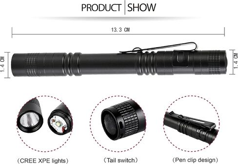 10 Pack LED Pen Light Flashlight, Portable Mini Pen Flashlight with Clip, Medical Penlight Pocket Flashlight for Nurses Inspection, Emergency in Saudi Arabia