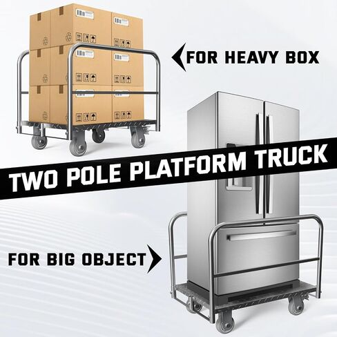 Panel Cart, Heavy Duty Flatbed Cart with 5In Swivel Caster 2000LBS Weight Capacity Lumber Drywall Mattress Cart Transporting Heavy Loads with Ease and Efficiency 2PCS Straps for Platform Truck in Saudi Arabia