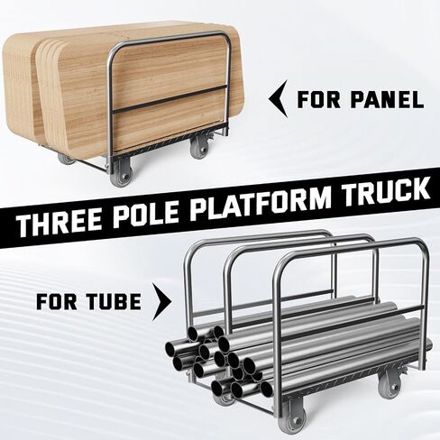 Panel Cart, Heavy Duty Flatbed Cart with 5In Swivel Caster 2000LBS Weight Capacity Lumber Drywall Mattress Cart Transporting Heavy Loads with Ease and Efficiency 2PCS Straps for Platform Truck in Saudi Arabia
